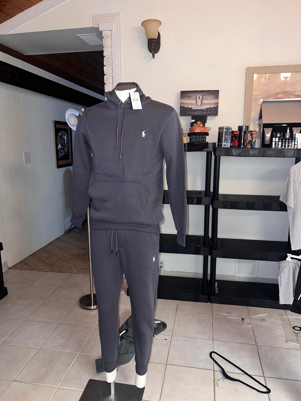 Men’s polo pullover hoodie set 3XL